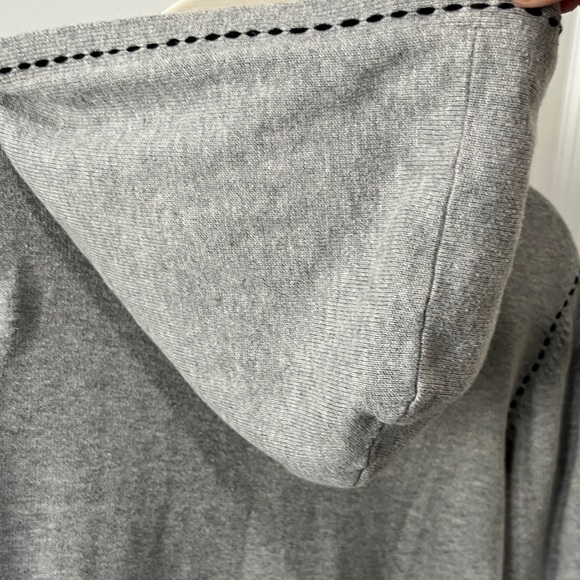 Harley-Davidson Light Gray Pullover Half-Zip Logo Pull Embroidered Sleeves SZ L - Picture 6 of 7